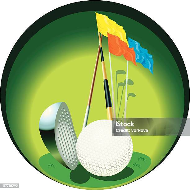 De Golfe - Arte vetorial de stock e mais imagens de Bandeira - Bandeira, Bandeira Desportiva, Bandeira de Golfe