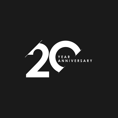 20 Years Anniversary Vector Template Design Illustration