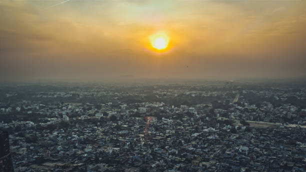 istock sunset view of town 1177188827