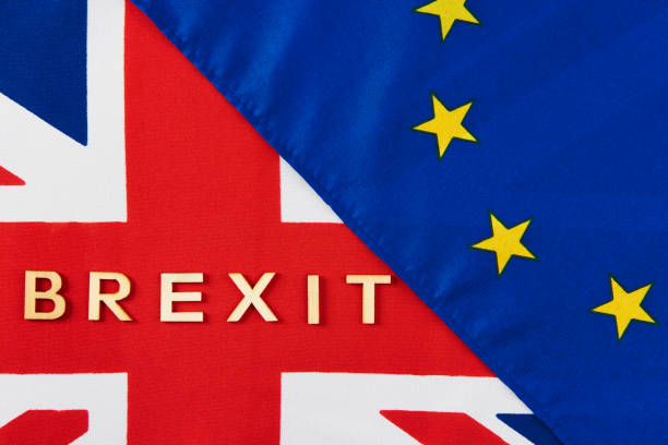 istock Close up of two European flags 1177193640