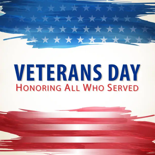 Vector illustration of Honoring Veterans