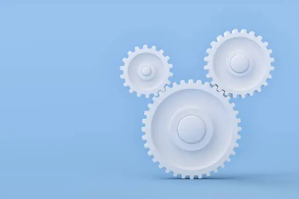 Photo of White Gears Symbols Teamwork Concept
