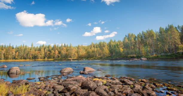 istock Beautiful river rapids in North Karelia. 1177200407