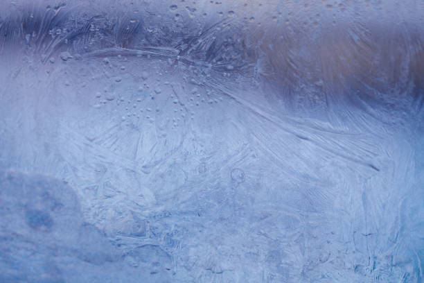 istock Winter ice pattern on the frozen window. Texture, background for inserting text. New Year theme. Winter. Cold. 1177204270