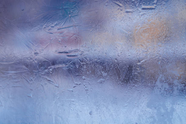 istock Winter ice pattern on the frozen window. Texture, background for inserting text. New Year theme. Winter. Cold. 1177204301