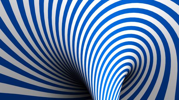 blue and White spiral background - 3D rendering illustration stock photo