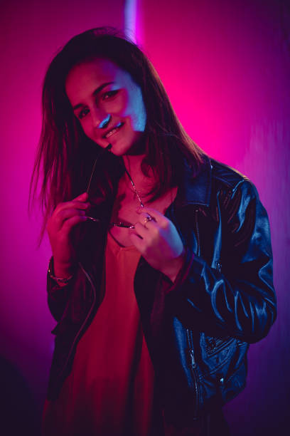 istock Beautiful woman in retro wave 1177220611