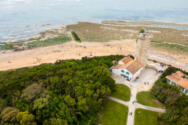 leuchtturmwalmuseum auf der ile de re, frankreich - ile de re stock-fotos und bilder