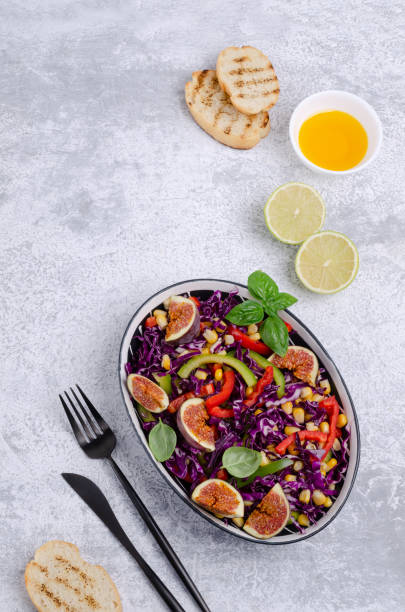 istock Salad of raw vegetables with figs 1177225987
