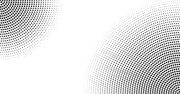 Halftone vector background. Monochrome abstract dotted gradient backdrop