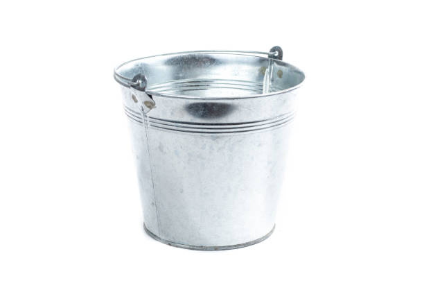 istock gray metal bucket on a white background 1177229508