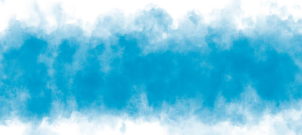 istock Abstract blue watercolor on white background.Watercolor hand drawn illustration 1177232673