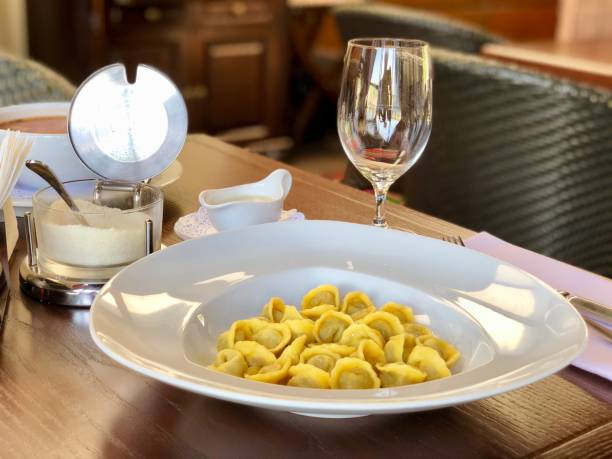 istock Ravioli with parmesan in a restaurant 1177234813