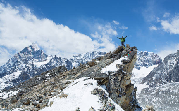 istock Hiker reached the top in Himalaya, Nepal 1177238441