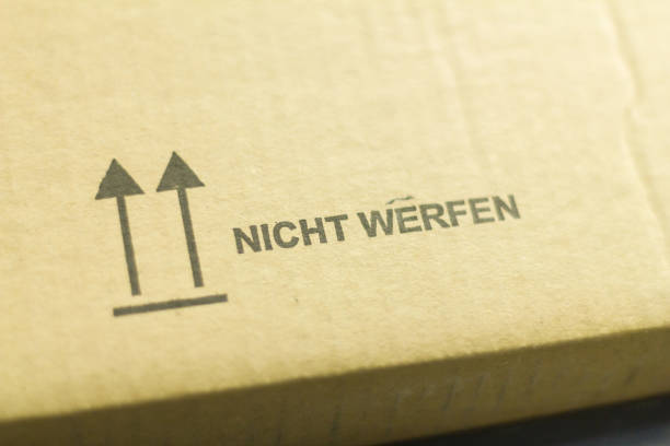 istock Cardboard box with inscription 