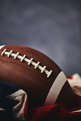 American Football Background With American Flag Stock Photo - Download  Image Now - American Football - Sport, American Football - Ball,  Backgrounds - iStock