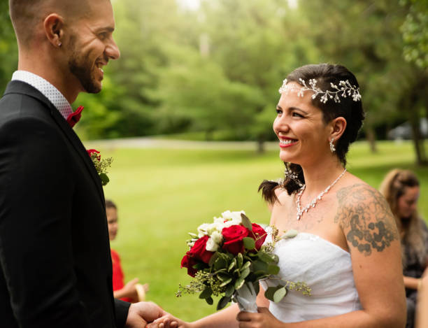istock Intimate wedding ceremony for millennial couple. 1177265588