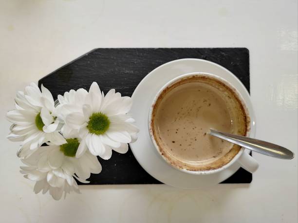 Morning cup of coffee stock photo