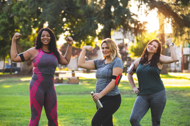 istock Young women jogging and getting healthy at the park 1177267699