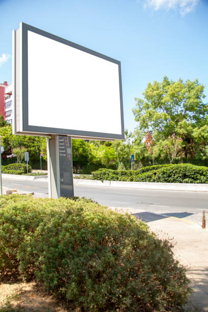 istock advertising board on asphalt road 1177269589