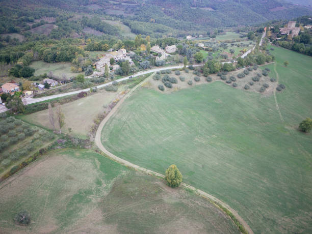 istock Umbria landscpae field from above 1177271432