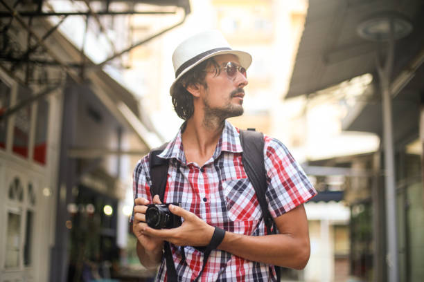 istock Tourist in an old town 1177271772