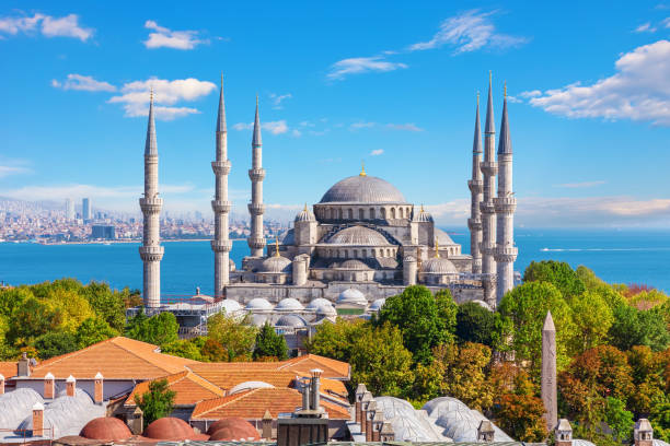 Famous Blue Mosque or Sultan Ahmet Mosque in Istanbul, Turkey Famous Blue Mosque or Sultan Ahmet Mosque in Istanbul, Turkey. blue mosque photos stock pictures, royalty-free photos & images
