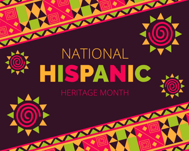 национальный месяц латиноамериканского наследия отмечается с 15 сентября по 15 октября сша. - spain spanish culture art pattern stock illustrations
