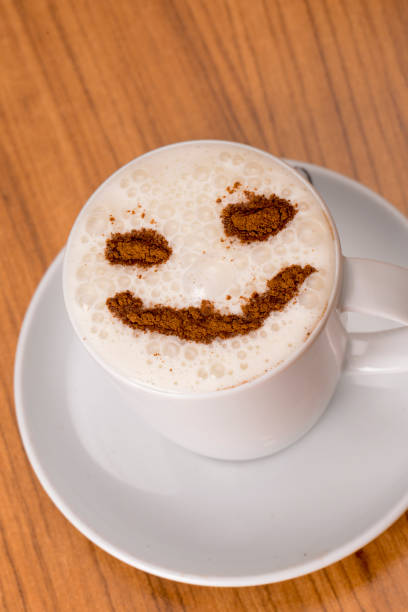 Coffee cappuccino and cinnamon sticks, 3d rendering.