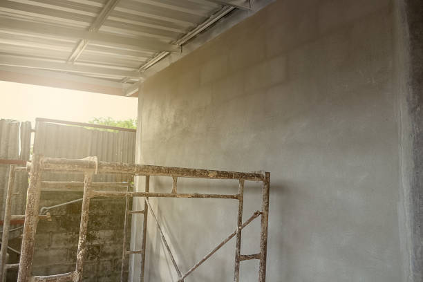 istock Scaffolding iron concrete wall in construct site at morning 1177282589