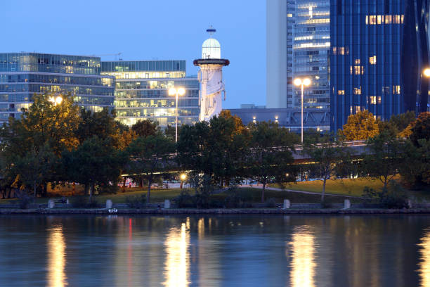 istock Lighthouse at the Danube Island in Vienna Austria 1177285304