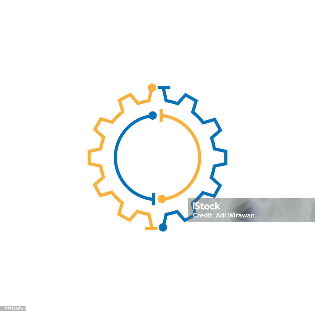 Biểu Tượng Logo Cải Tiến Công Nghệ Bánh Răng Trong Hình Ảnh Vector ...