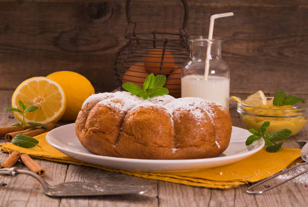 istock Cake with lemon cream filling. 1177290239