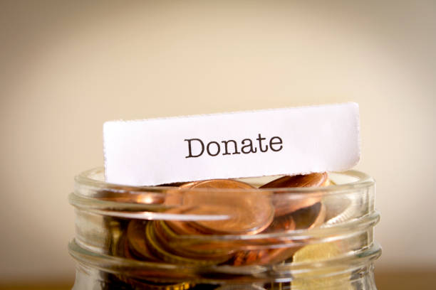 기부 - jar currency donation box charity and relief work 뉴스 사진 이미지