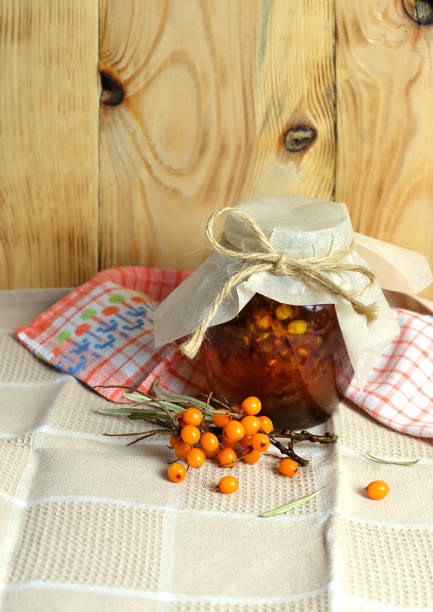 Jar of sea buckthorn jam