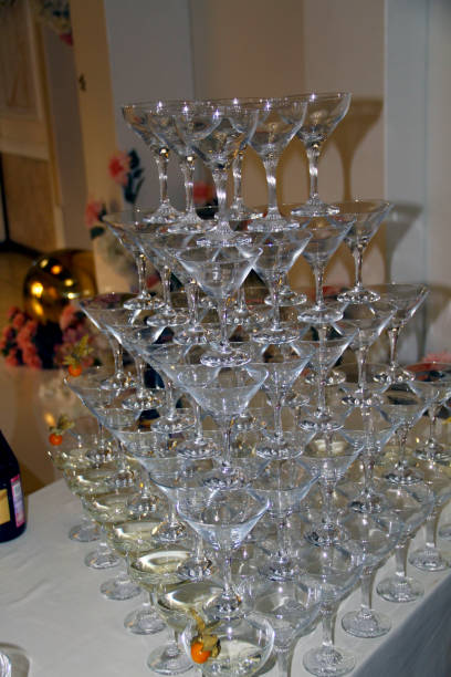 istock champagne glasses standing in a pyramid at a wedding 1177292503