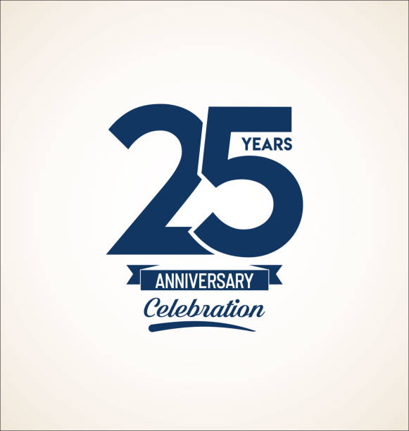 anniversary blue template background anniversary blue template background number 25 stock illustrations