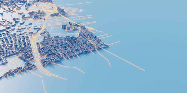 istock Techno mega city; urban and futuristic technology concepts, original 3d rendering 1177297673