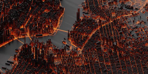 istock Techno mega city; urban and futuristic technology concepts, original 3d rendering 1177298299