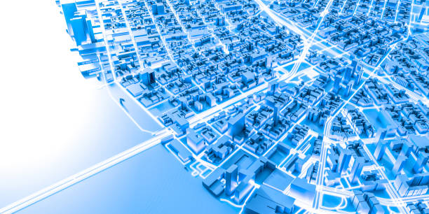 istock Techno mega city; urban and futuristic technology concepts, original 3d rendering 1177298343