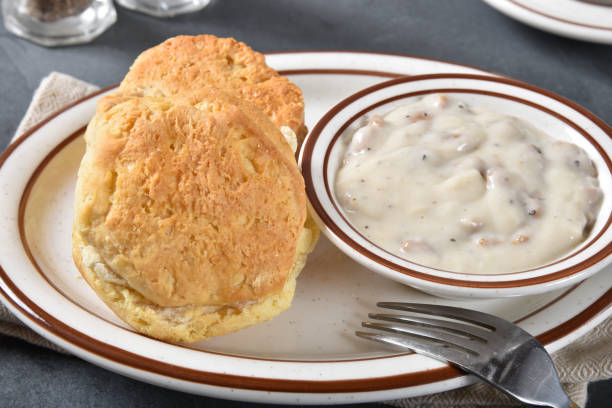 istock Fresh biscuit with country gravy 1177307781
