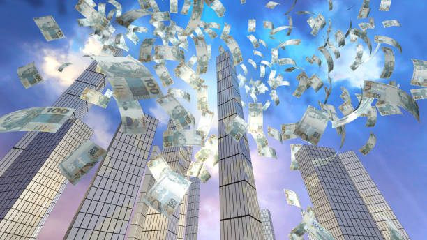 istock Reais Flying in City 1177309209