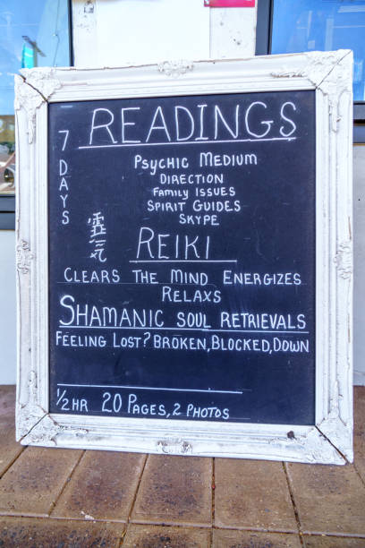 istock Blackboard advertising psychic readings 1177312407