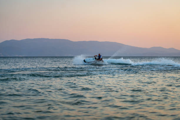 istock Jet ski show at the sea 1177313917