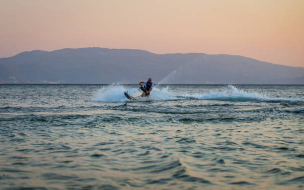 istock Jet ski show at the sea 1177313966