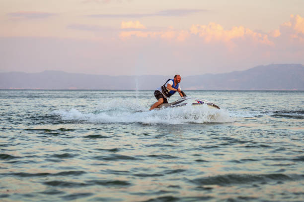 Jet ski show at the sea