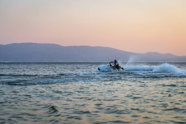 istock Jet ski show at the sea 1177314046
