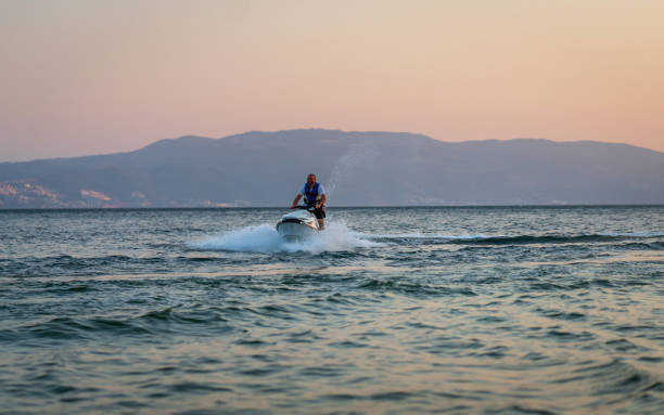 istock Jet ski show at the sea 1177314158