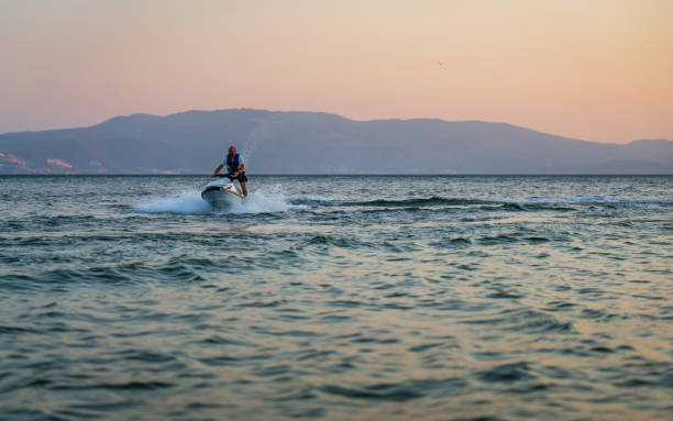 istock Jet ski show at the sea 1177314854