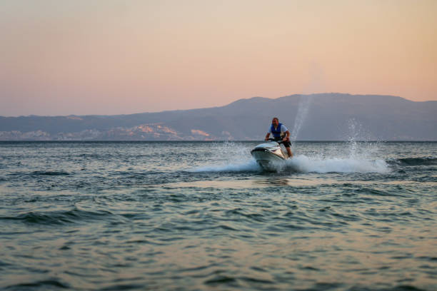 istock Jet ski show at the sea 1177314952
